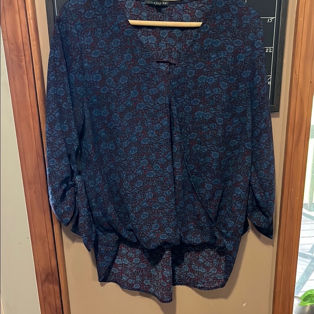 Floral Blue Women's Top